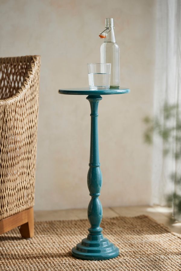 Slide View: 3: Spindle Aluminum Side Table