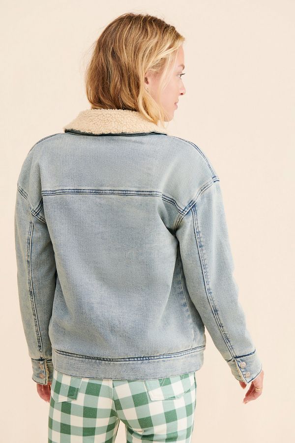 Slide View: 2: Faherty Riverlands Sherpa Denim Jacket