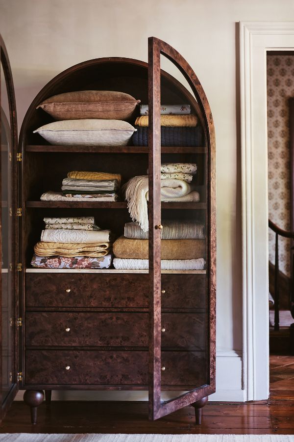 Slide View: 1: Fern Burl Storage Cabinet