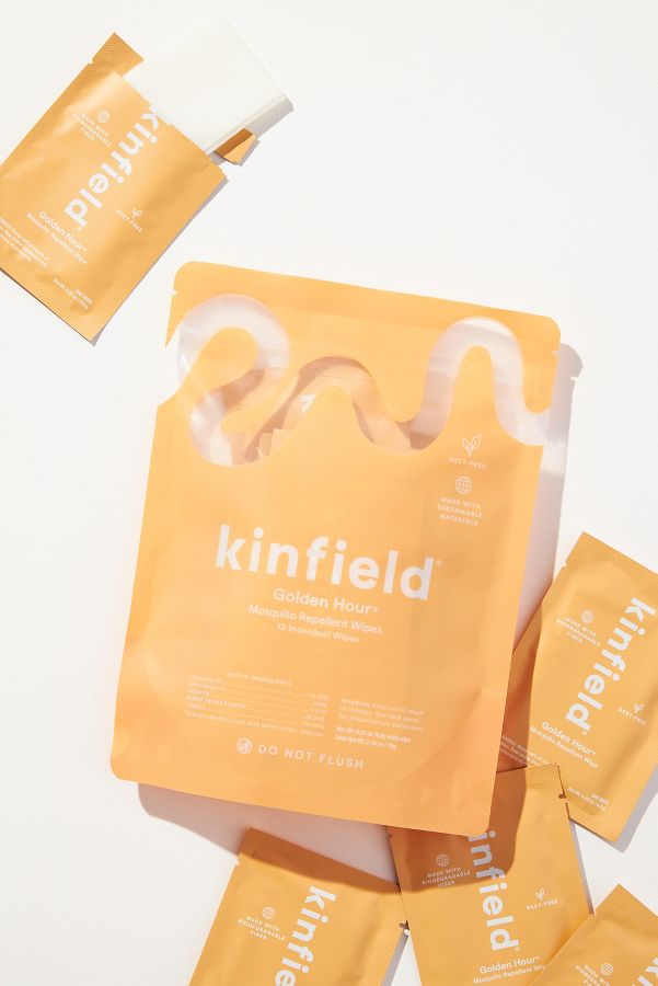 Slide View: 1: Kinfield Golden Hour Mosquito Repellent Wipes