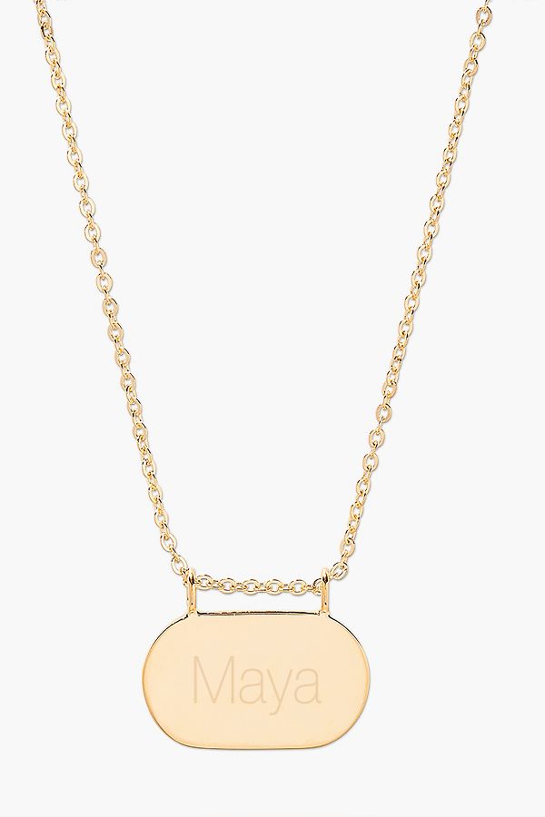 Slide View: 1: Brook & York Custom Name Horizontal Pendant Necklace