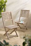 Thumbnail View 1: Folding Teak Side Chairs, Set of 2