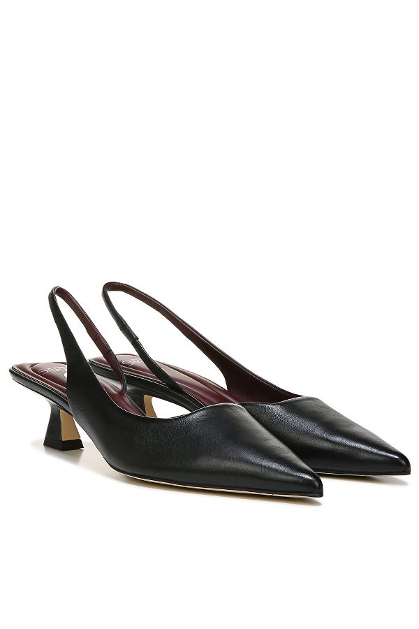 Slide View: 2: Sarto Devin Slingback Kitten-Heel Pumps