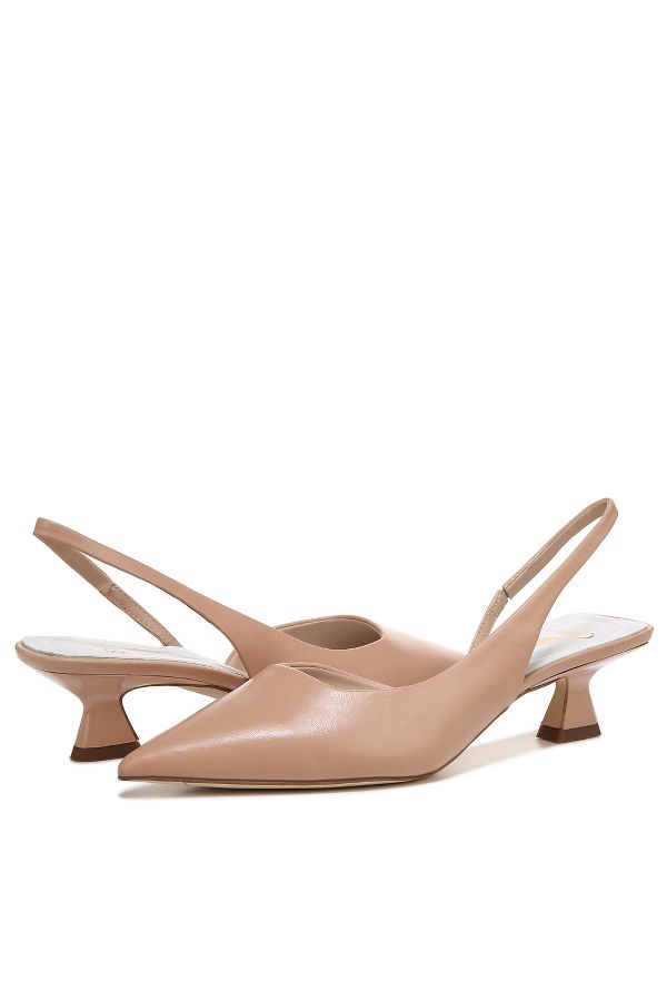 Slide View: 3: Sarto Devin Slingback Kitten-Heel Pumps