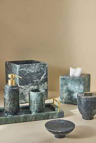 Slide View: 3: Esmeralda Marble Toothbrush Holder