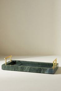 Slide View: 2: Esmeralda Marble Bath Tray