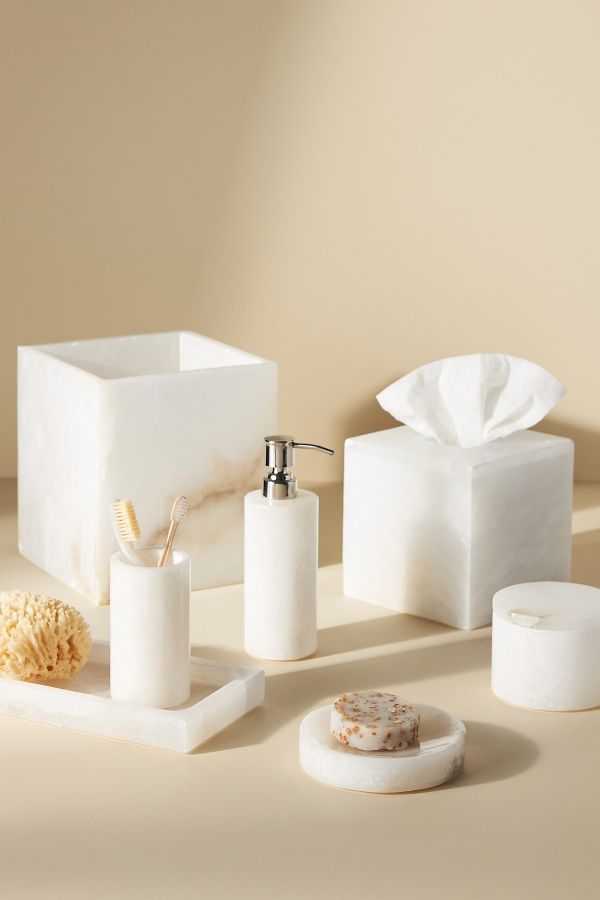 Slide View: 4: Alabaster Bath Jar