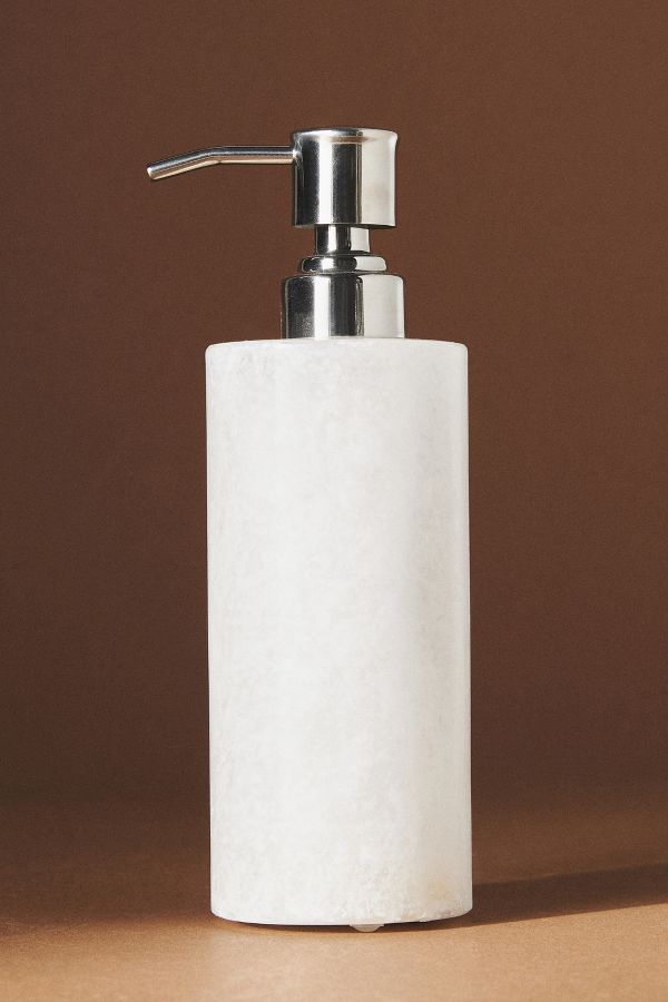 Slide View: 1: Alabaster Soap Dispenser