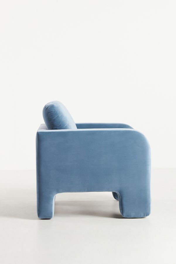 Slide View: 3: Velvet Lawson Chair