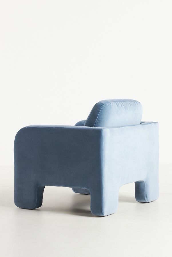 Slide View: 4: Velvet Lawson Chair