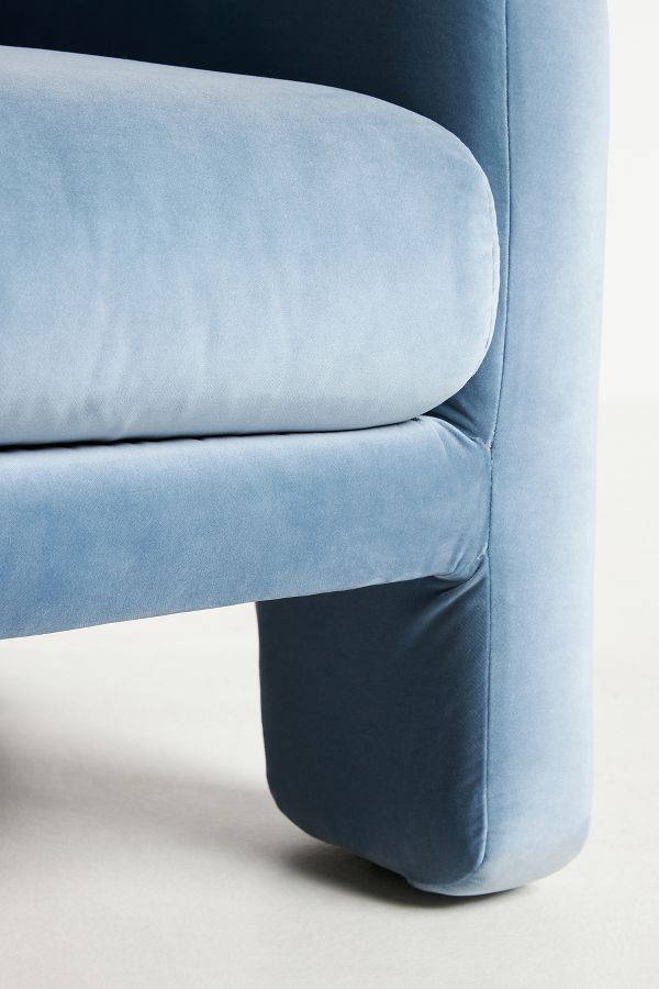 Slide View: 6: Velvet Lawson Chair