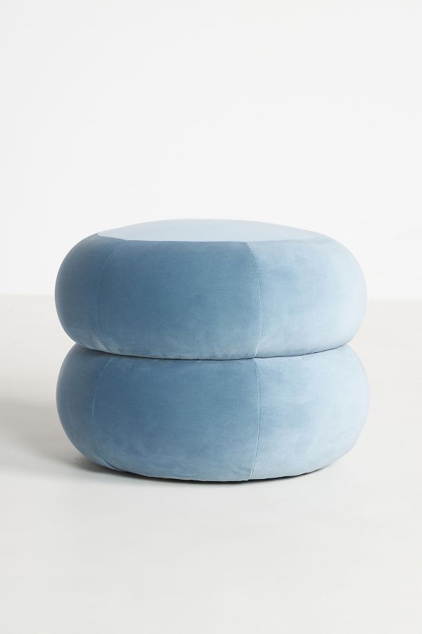 Slide View: 1: Muntz Velvet Ottoman