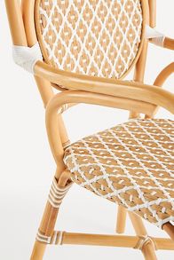 Slide View: 7: Coastal Rattan Indoor/Outdoor Bistro Chairs, Set of 2