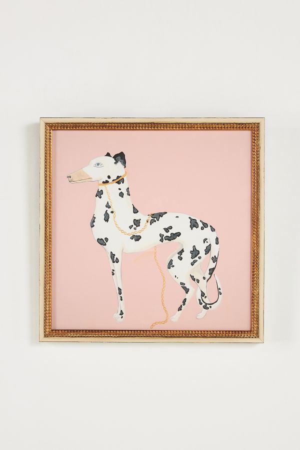 Slide View: 1: Harlequin on Pink Wall Art