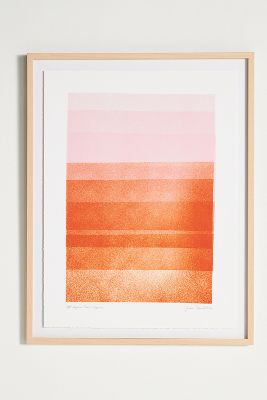 Soft Layers: Pink and Tangerine Wall Art 