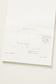 Slide View: 2: Papier Weekly Planner Notepad