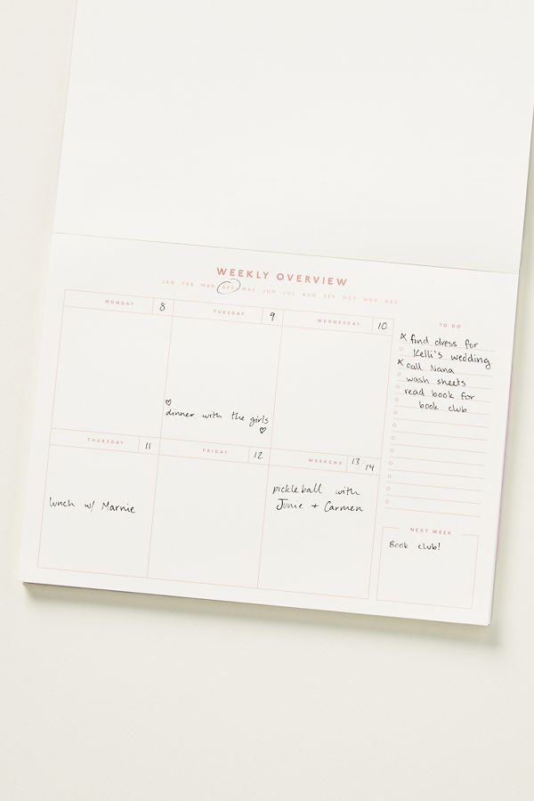 Slide View: 2: Papier Weekly Planner Notepad