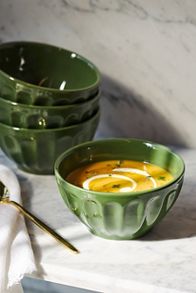 Slide View: 1: The Latte Stoneware Cereal Bowls, Set of 4: Amelie Edition