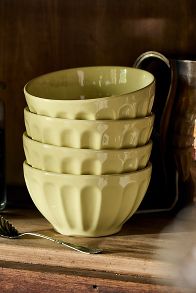 Slide View: 1: The Latte Stoneware Cereal Bowls, Set of 4: Amelie Edition