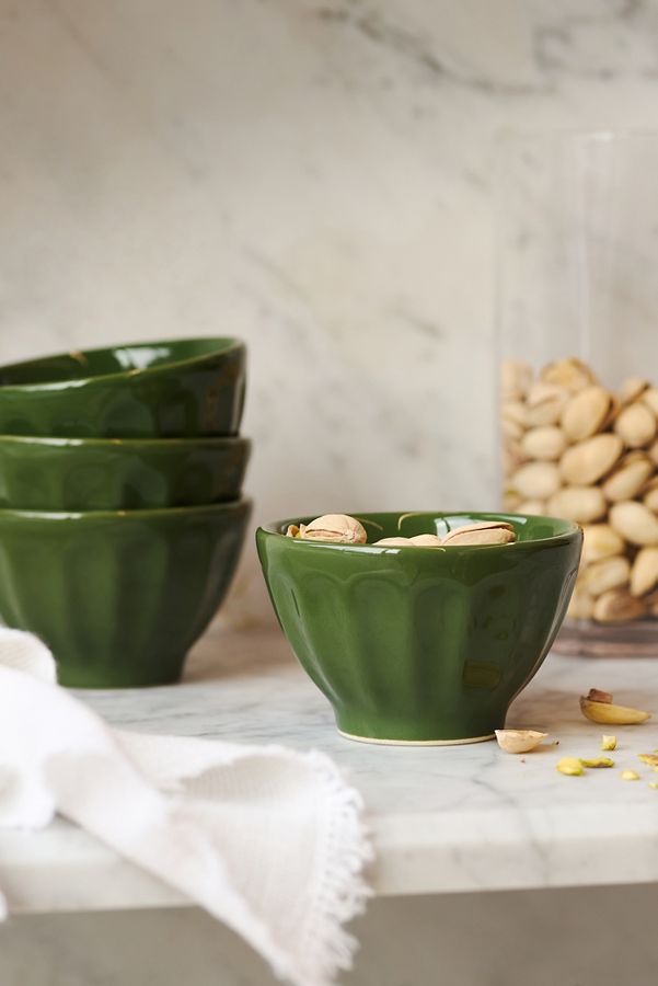 Slide View: 1: The Latte Stoneware Nut Bowls, Set of 4: Amelie Edition