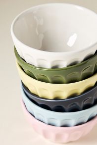 Slide View: 2: Amelie Assorted Latte Cereal Bowls, Set of 6