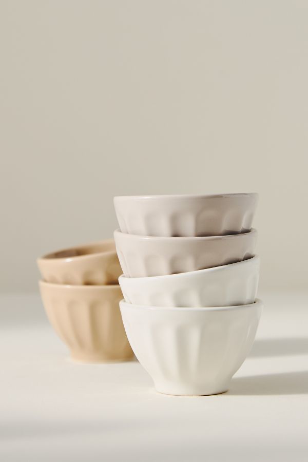 Vista diapositiva: 2: Amelie Assorted Latte Mini Bowls, Set di 6