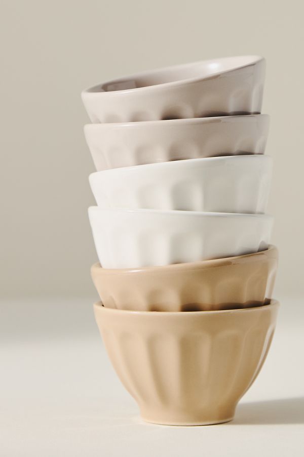 Vista diapositiva: 3: Amelie Assorted Latte Mini Bowls, Set di 6