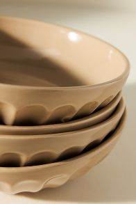 Slide View: 4: The Latte Stoneware Pasta Bowls, Set of 4: Amelie Edition