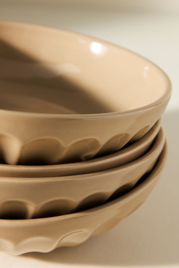 Slide View: 4: The Latte Stoneware Pasta Bowls, Set of 4: Amelie Edition