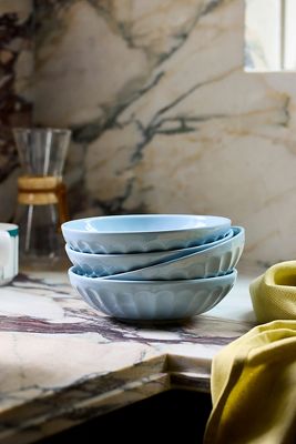 The Latte Stoneware Pasta Bowls, Set of 4: Amelie Edition