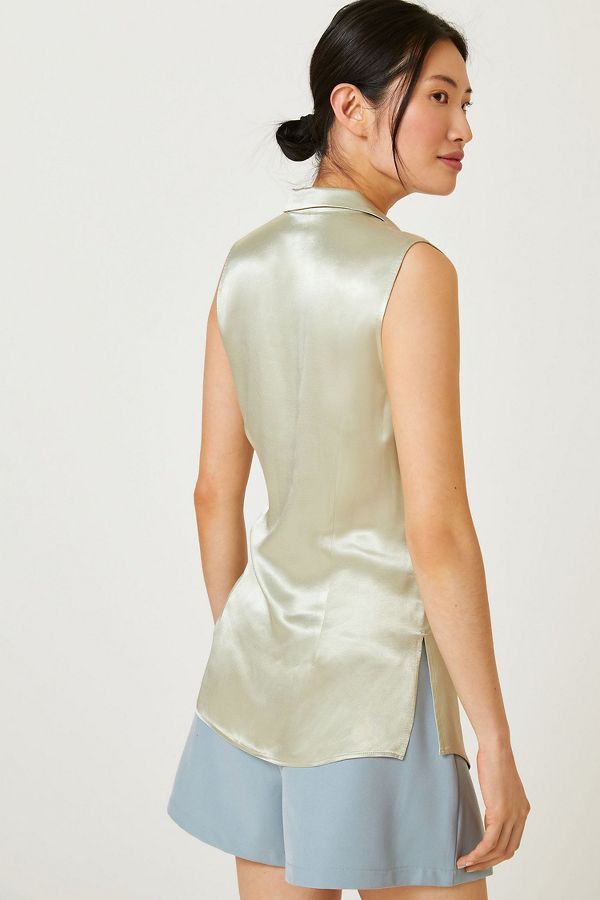 Slide View: 2: Iridescent Wrap Top