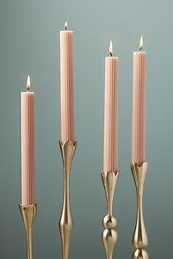 Slide View: 1: Fluted Taper Candles, Set of 4