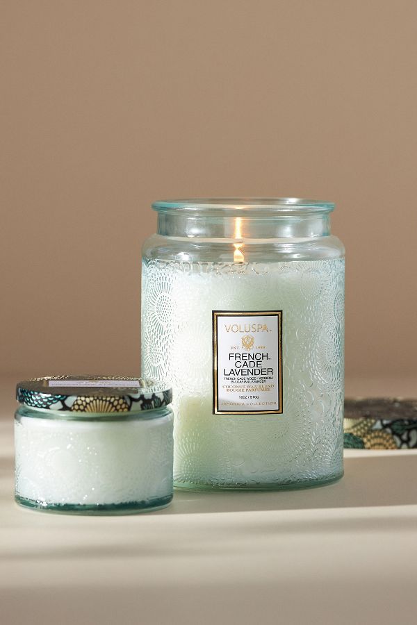 Slide View: 1: Voluspa Japonica French Cade & Lavender Glass Jar Candle​