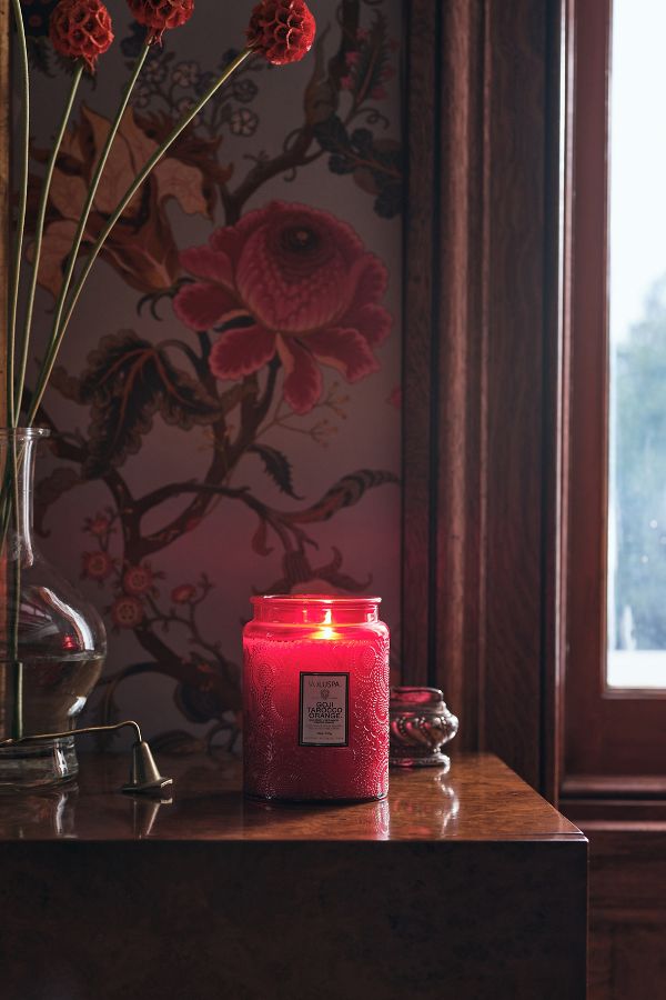 Slide View: 4: Voluspa Japonica Goji Tarocco Orange Glass Jar Candle