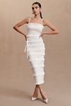 Thumbnail View 1: V. Chapman Lily Ruched & Ruffled Stretch Midi Dress