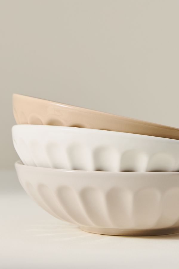 Slide View: 3: The Latte Stoneware Pasta Bowls, Assorted Set of 6: Amelie Edition