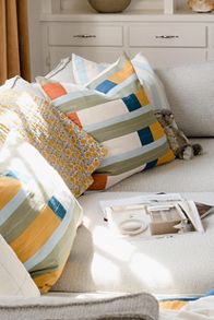 Slide View: 2: Anchal Stamp Throw Pillow