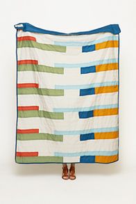 Slide View: 1: Anchal Stamp Quilt Throw