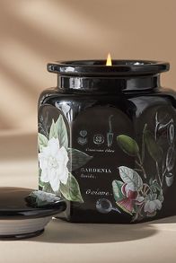 Slide View: 4: Apothecary 18 Floral Night Gardenia Ceramic Jar Candle