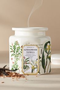 Slide View: 2: Apothecary 18 Woody Sandalwood Vanilla Ceramic Jar Candle