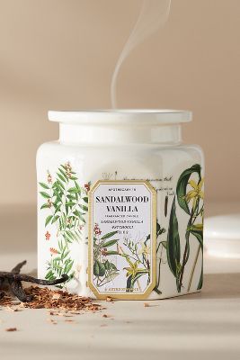 Bougie dans un bocal en céramique Sandalwood & Vanilla Apothecary 18