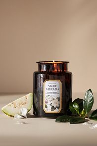 Slide View: 1: Apothecary 18 Floral Night Gardenia Glass Jar Candle