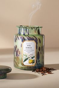 Slide View: 1: Apothecary 18 Floral Sol Tobac Glass Jar Candle​