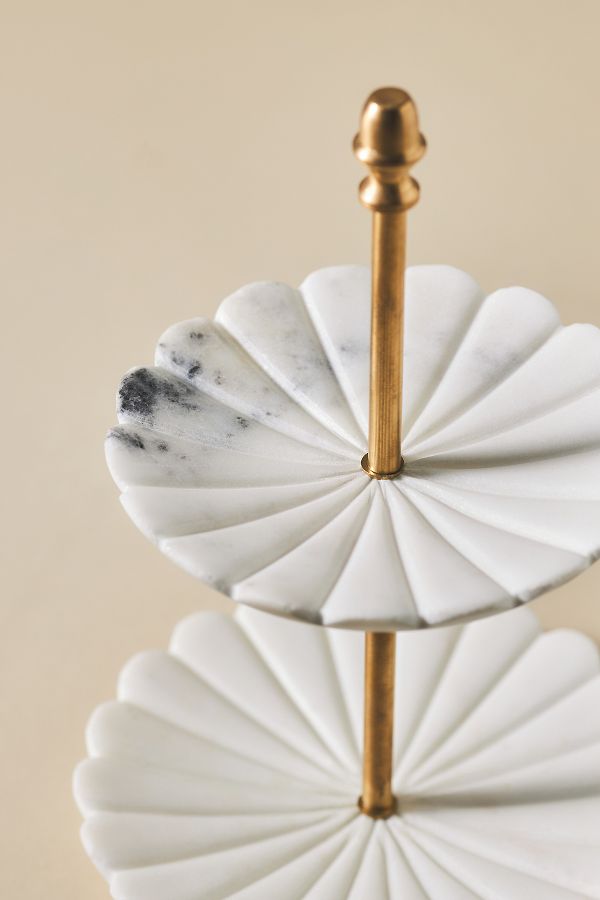 Slide View: 3: Tiered Marble Jewelry Stand