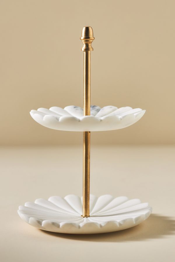 Slide View: 2: Tiered Marble Jewelry Stand