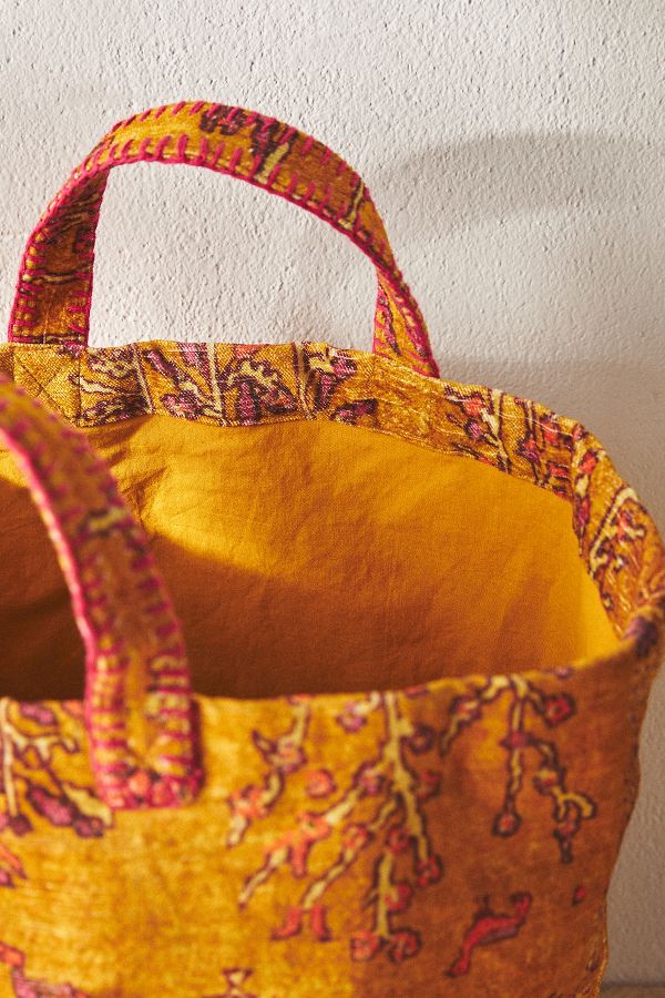 Slide View: 3: Minerva Printed Fabric Storage Basket