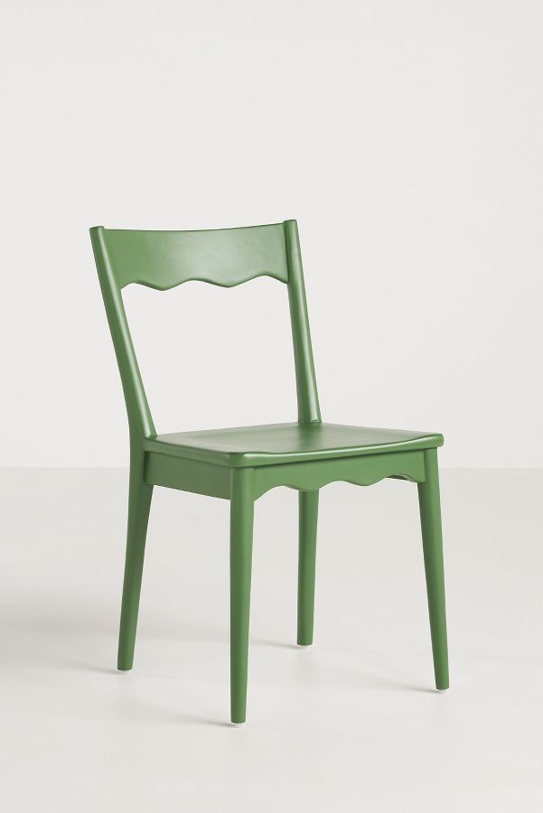 Slide View: 2: Stella Scalloped Wooden Dining Chair