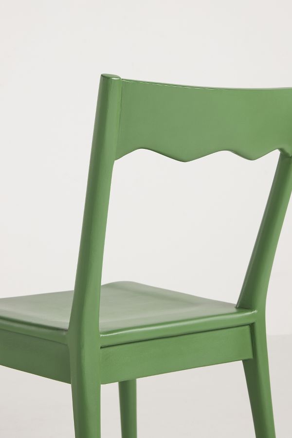 Slide View: 6: Stella Scalloped Wooden Dining Chair