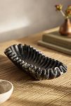 Thumbnail View 1: Ruffled Marble Bowl, Black