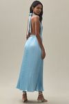 Thumbnail View 2: L'IDEE Renaissance Halter Side-Slit Pleated Maxi Dress